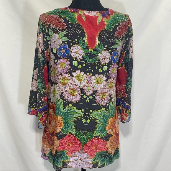 Johnny Was Dralion Floral Tunic. Size XS. Oversized.asymmetrical. Soft. Blouse. - Picture 6 of 11
